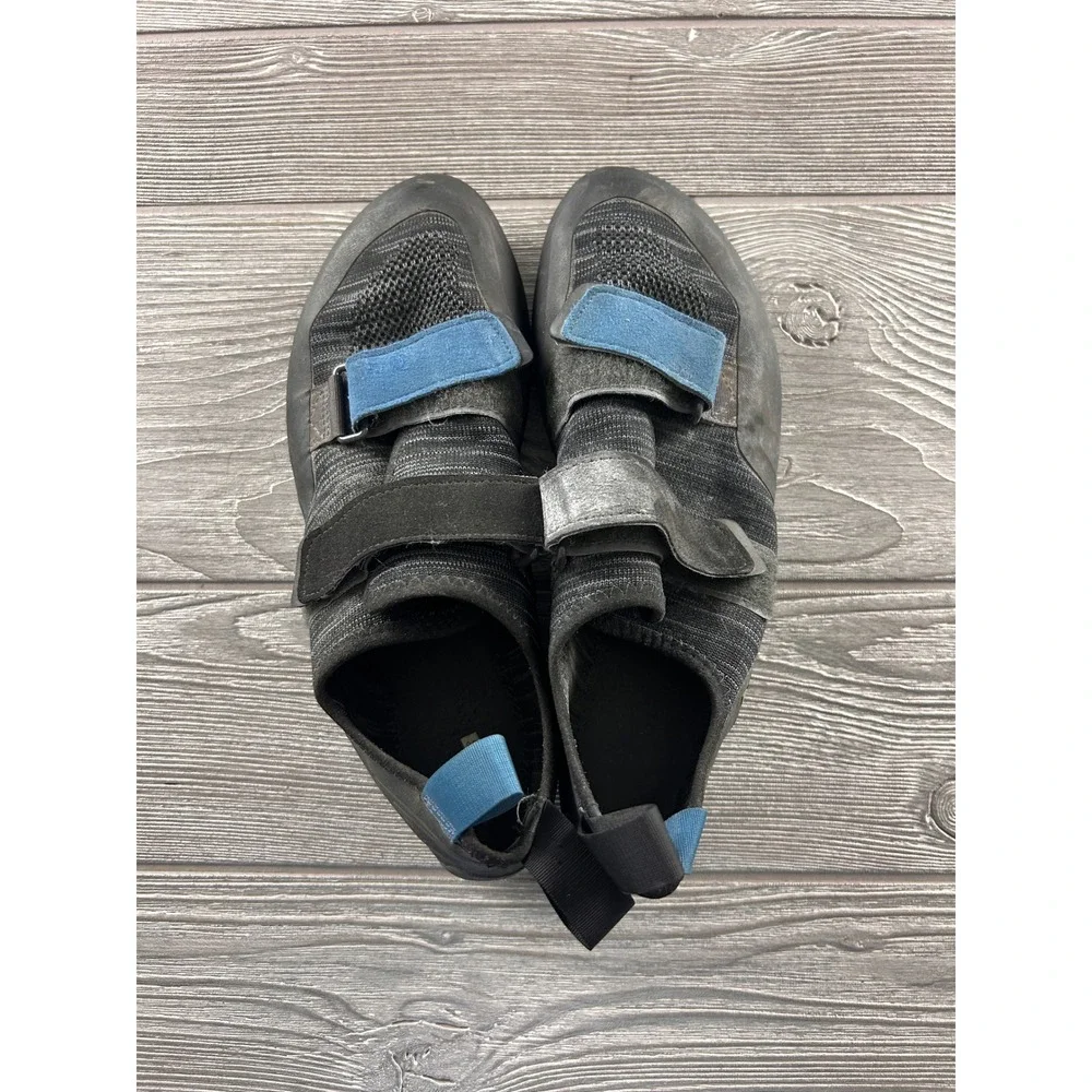 Black Diamond Momentum Climbing Shoes Mens 11 Womens 12 Black Gray Blue Velcro